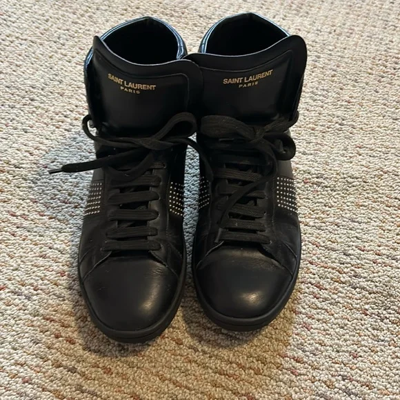 Saint Laurent High Tops with studs 39.5 - Picture 5 of 12